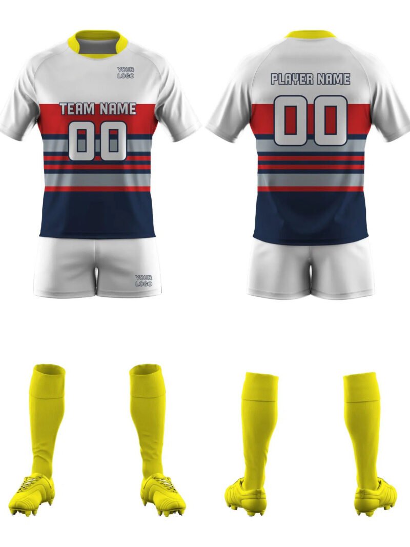 White and Red Lacrosse Uniform