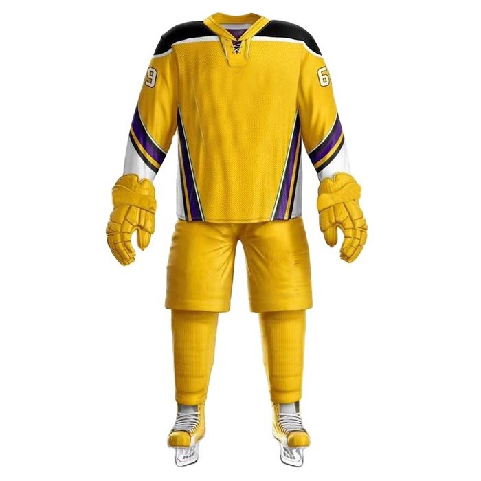 Yellow Ice Hockey Uniform