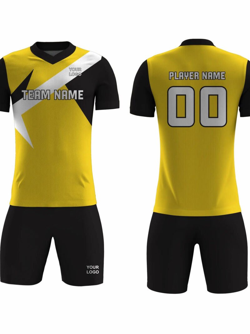Yellow and Black Badminton Uniform