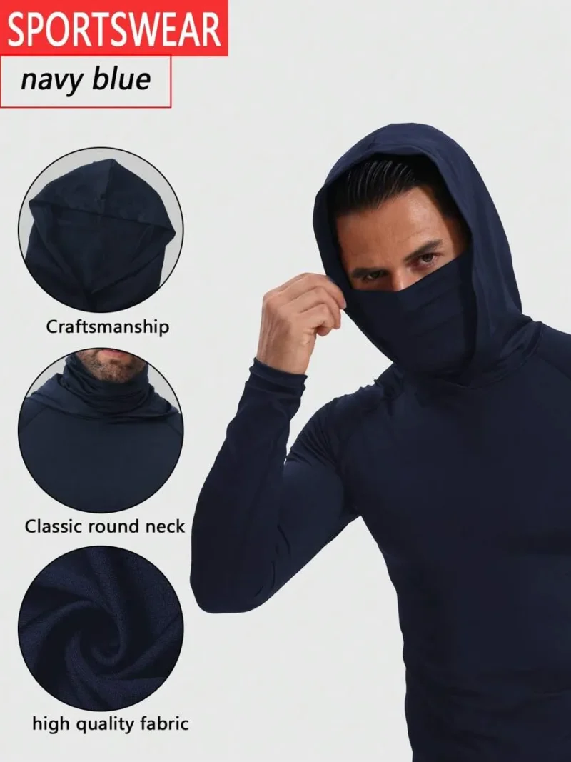 Mens Long Sleeve For Running Gym Outdoor Casual Wear