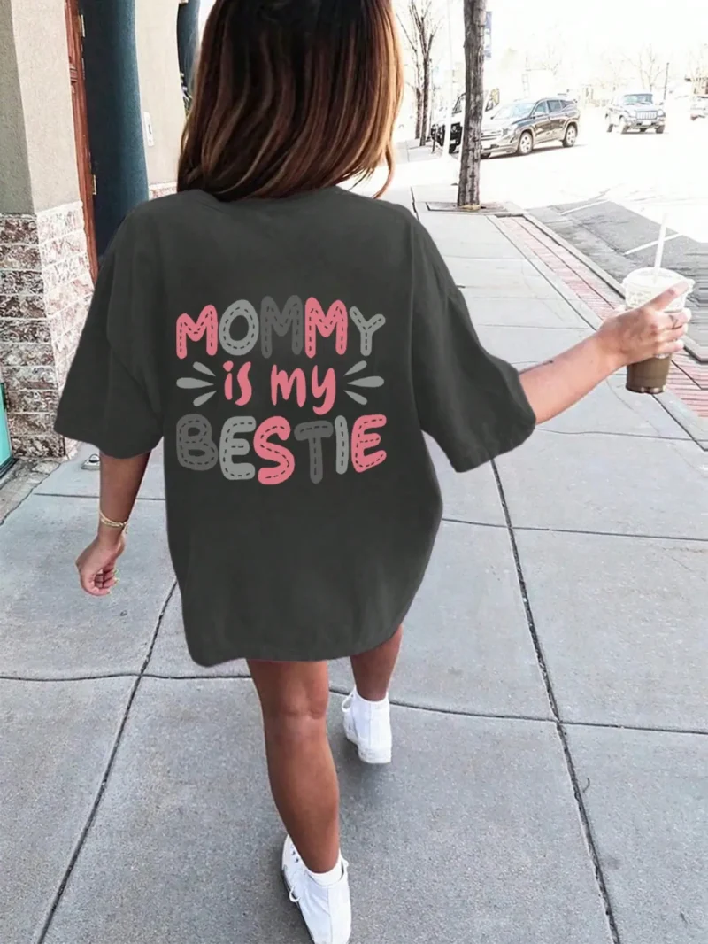 Casual Graphic Print Crew Neck Short Sleeve T Shirt Top  Summer