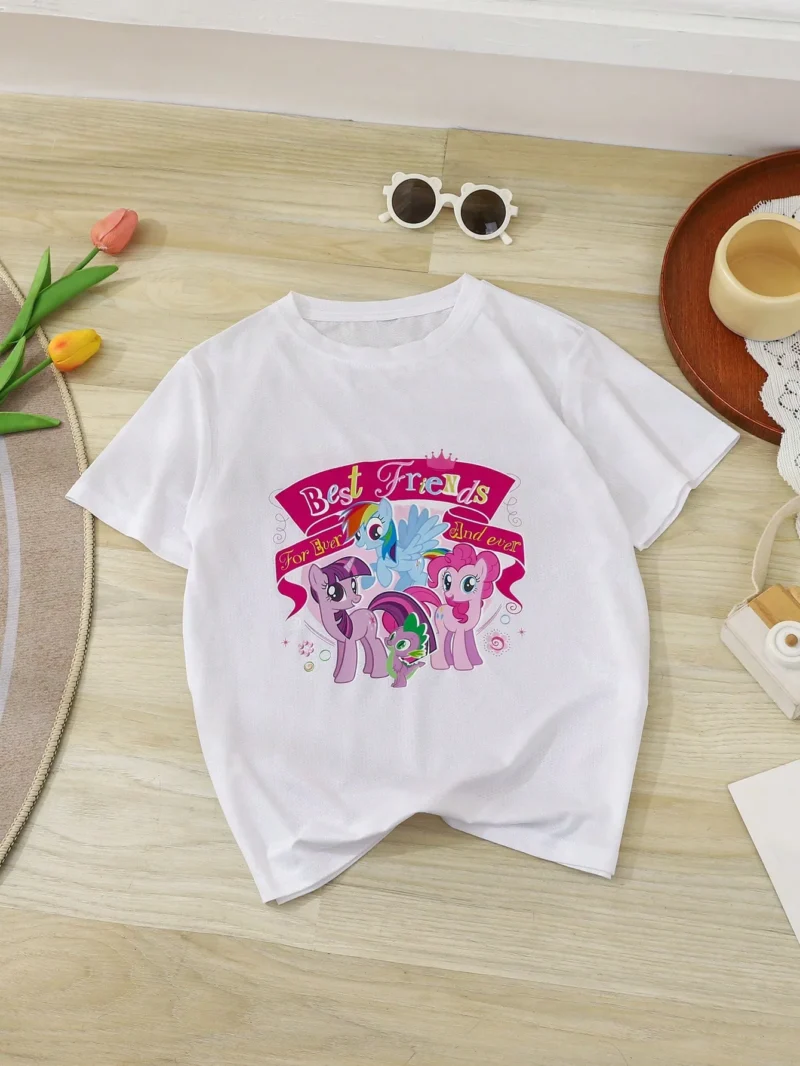 Cute Cartoon Casual Short Sleeve