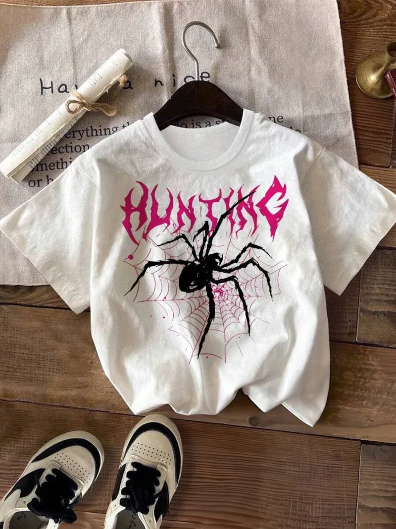 Spider Graphic Short Sleeve Casual