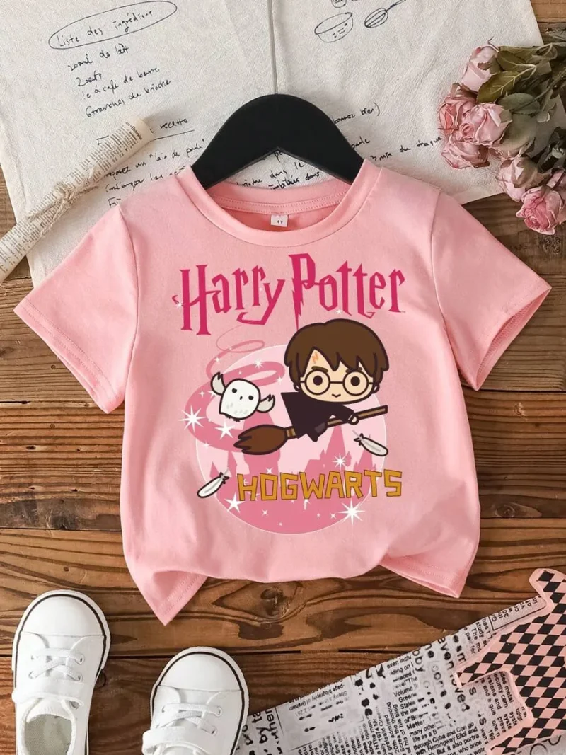 Tween Girl Casual Cartoon Graphic Short Sleeve T Shirt