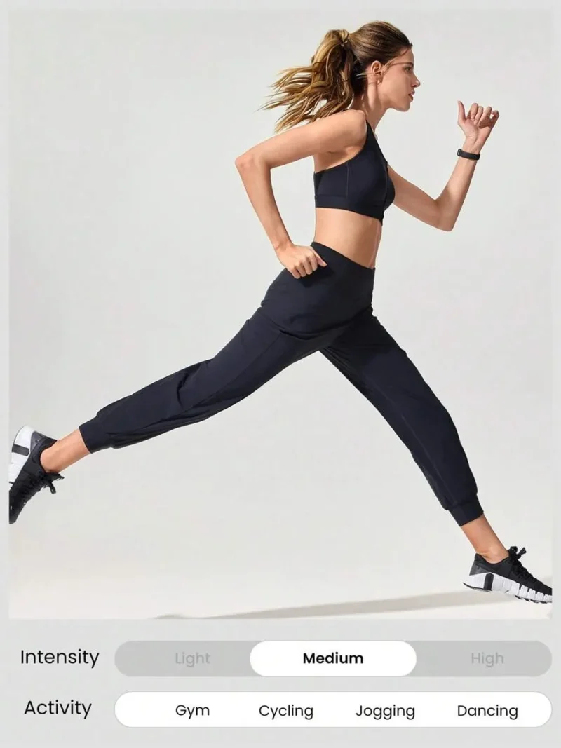Drawstring High Waist Multi Pocket Joggers