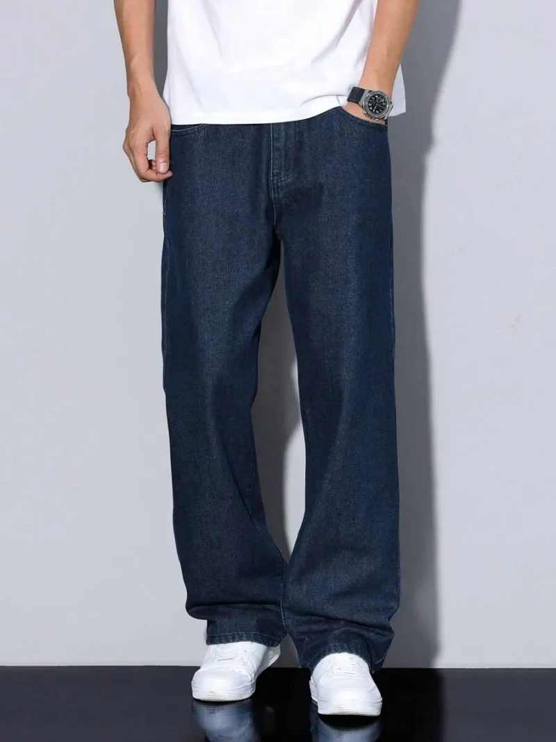 Simple Pocket Design Denim Jeans Casual