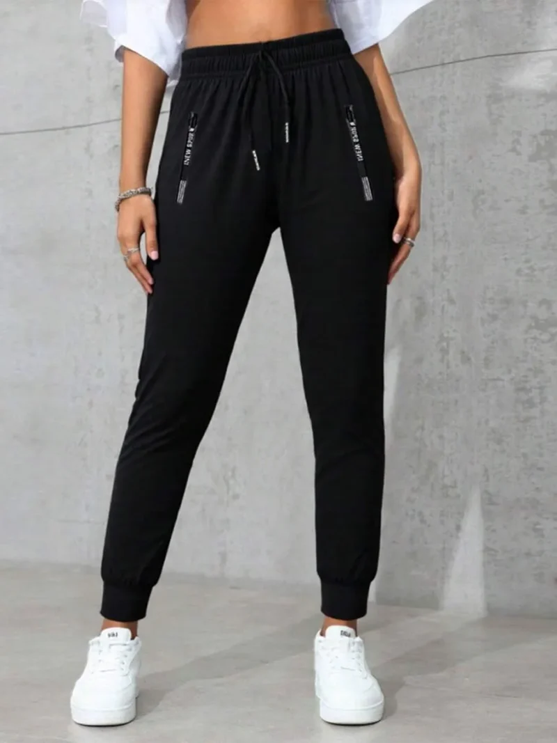 Elastic Black Jogger Pants