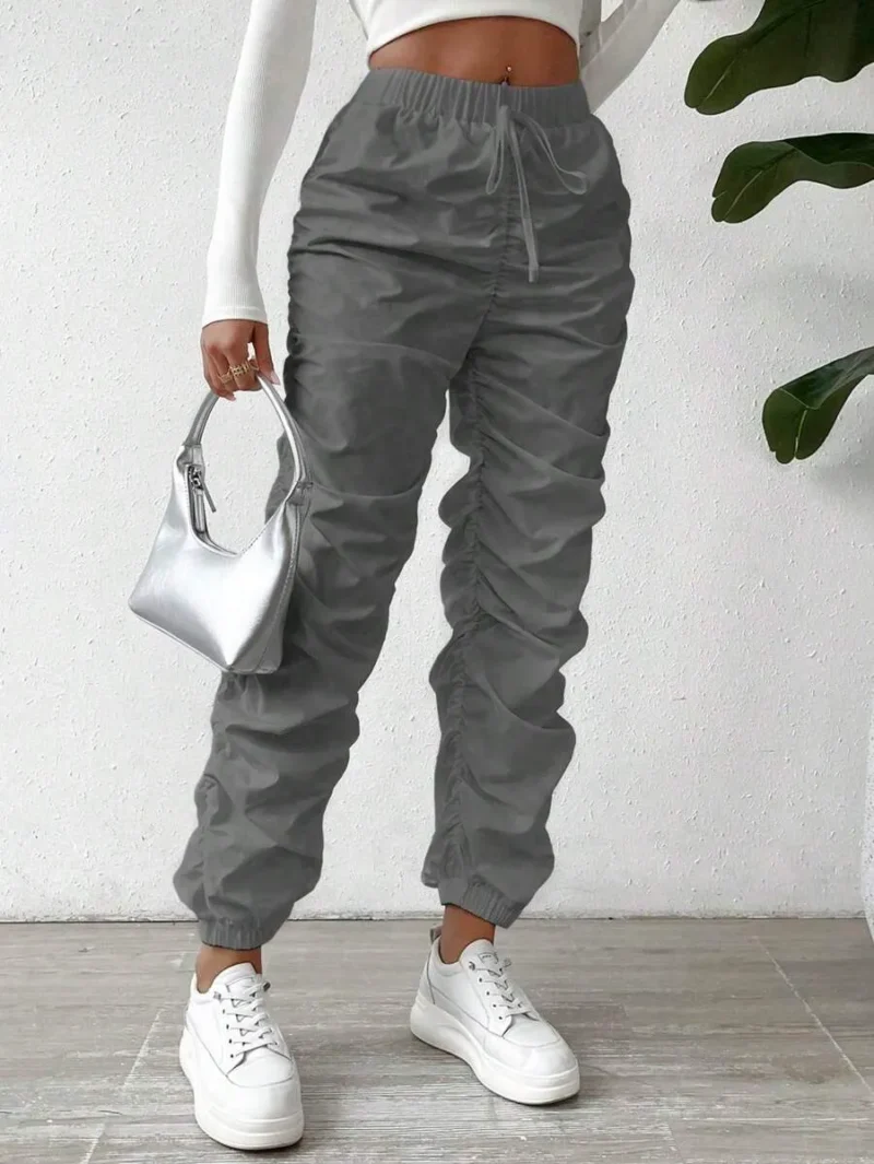 Tie Knot Detailing Pleated Pants