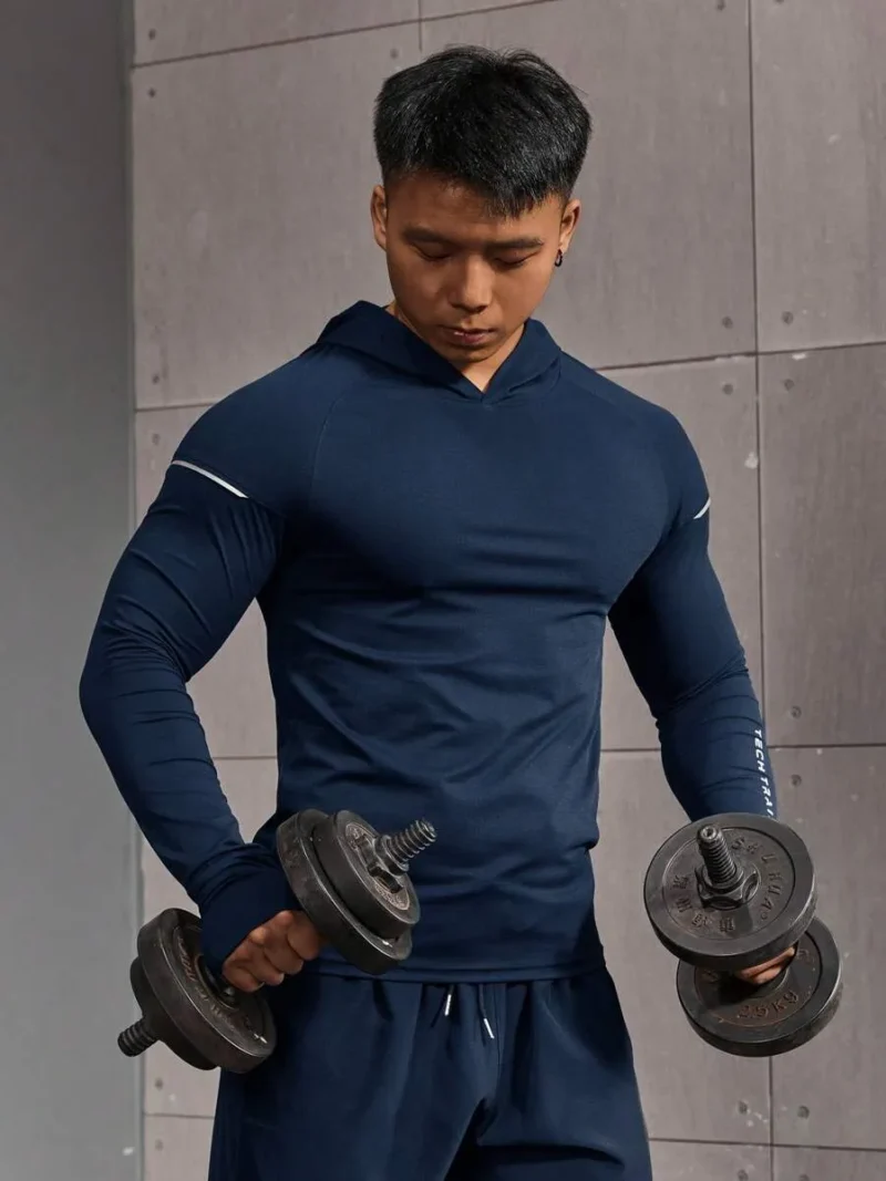 Corelite Boyfriend Style Mens Sports Tight Fitting Hoodie