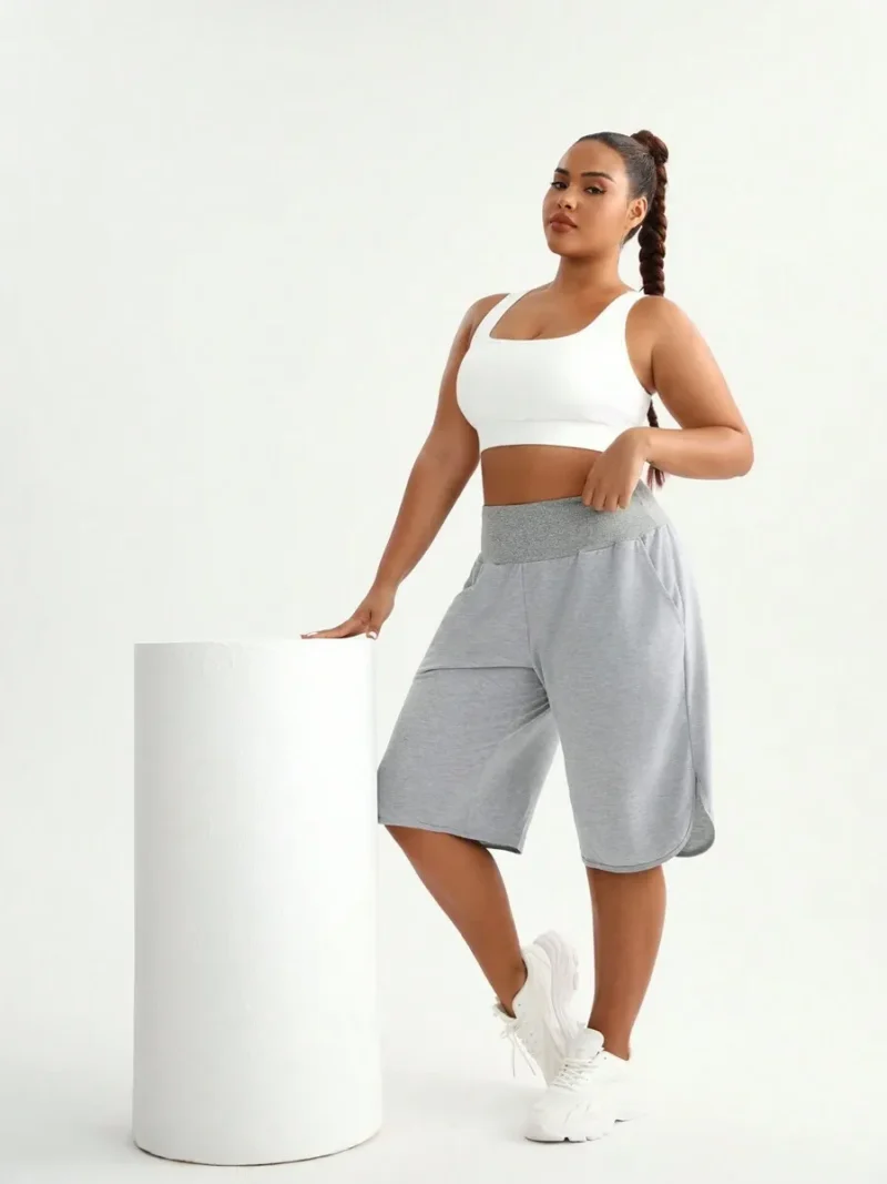 Pocketed Casual Fitness Yoga Shorts Sweater Shorts