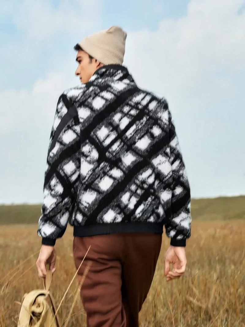 All over Printed Sherpa Jacket