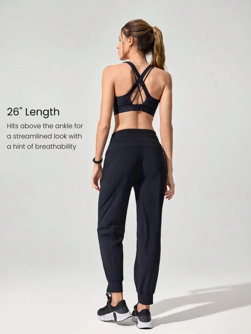 Drawstring High Waist Multi Pocket Joggers