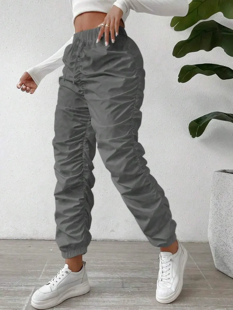 Tie Knot Detailing Pleated Pants