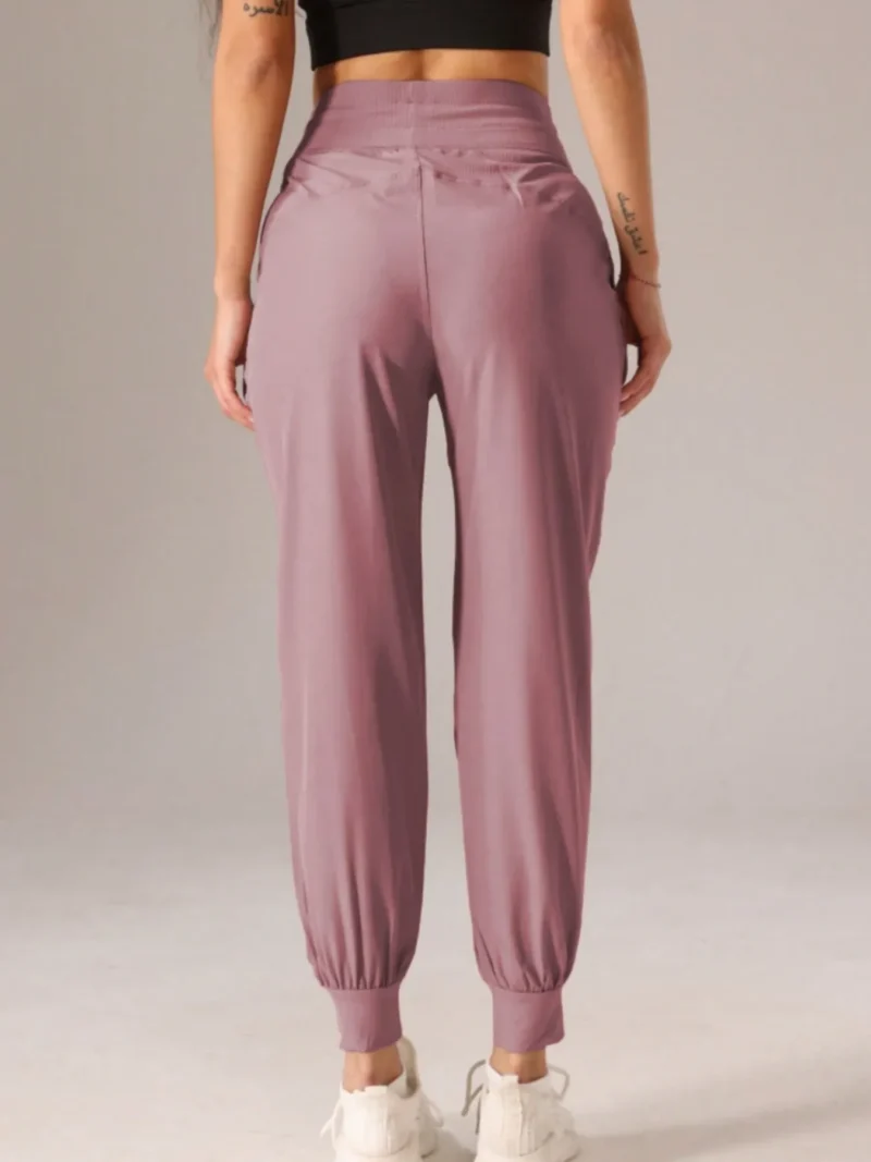 Women's Sporty Pleated Solid Color Casual Sweatpants