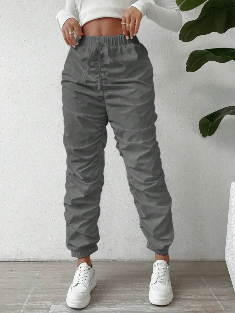 Tie Knot Detailing Pleated Pants