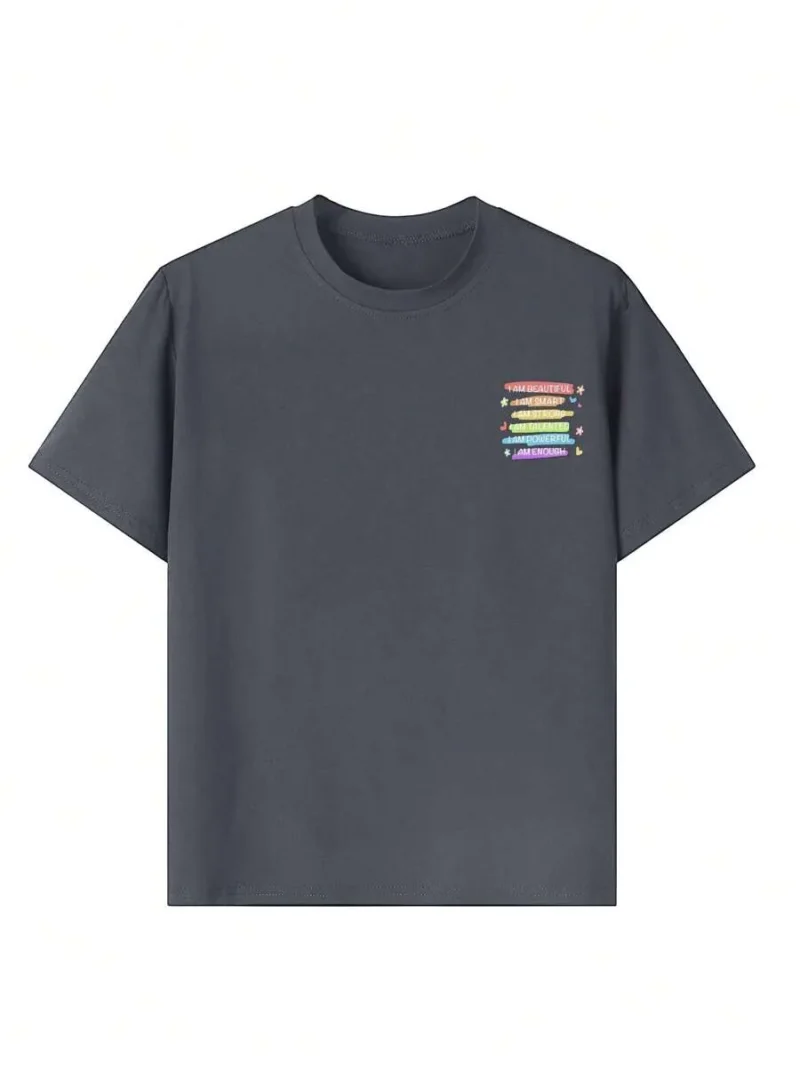 Casual Graphic Print Round Neck T shirt For Summer