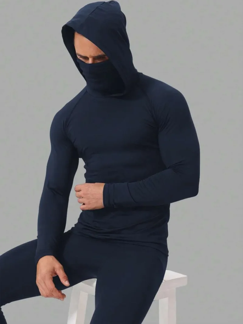 Mens Long Sleeve For Running Gym Outdoor Casual Wear