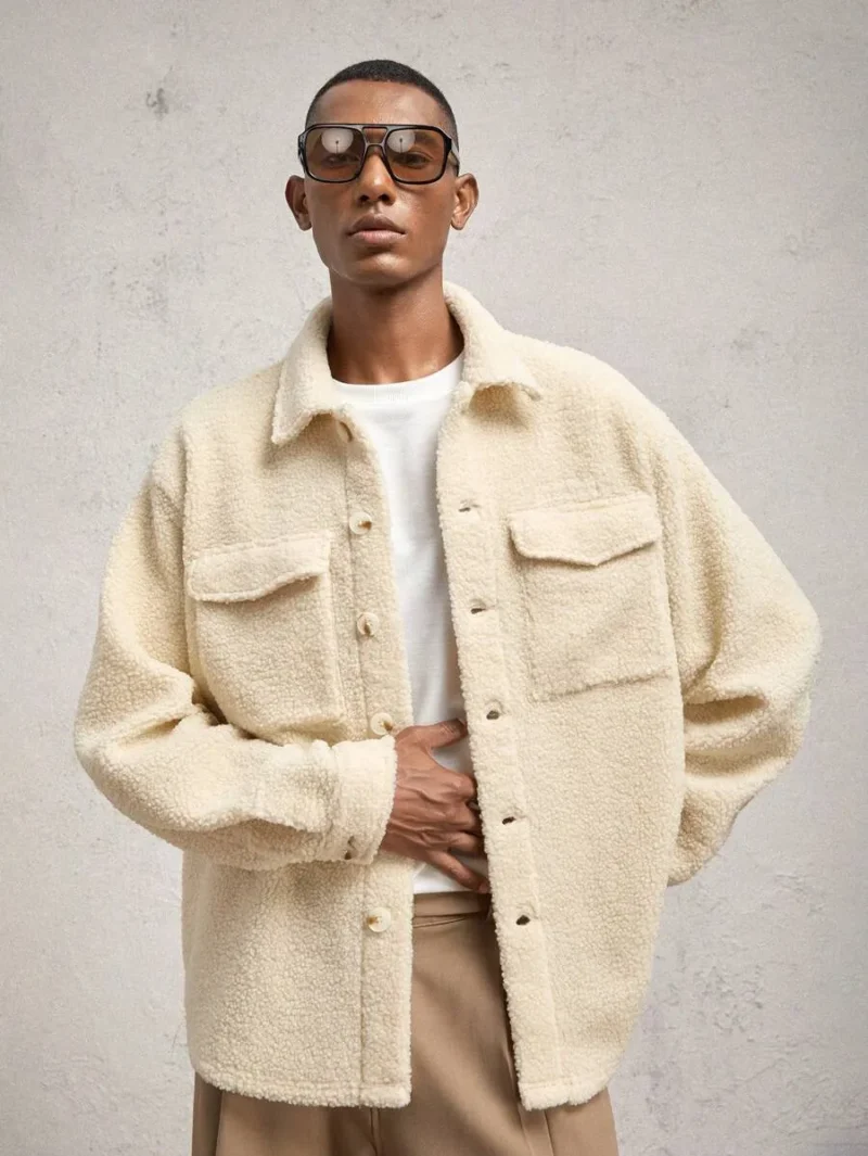 Knitted Slim Fit Stand Collar Long Sleeve Jacket