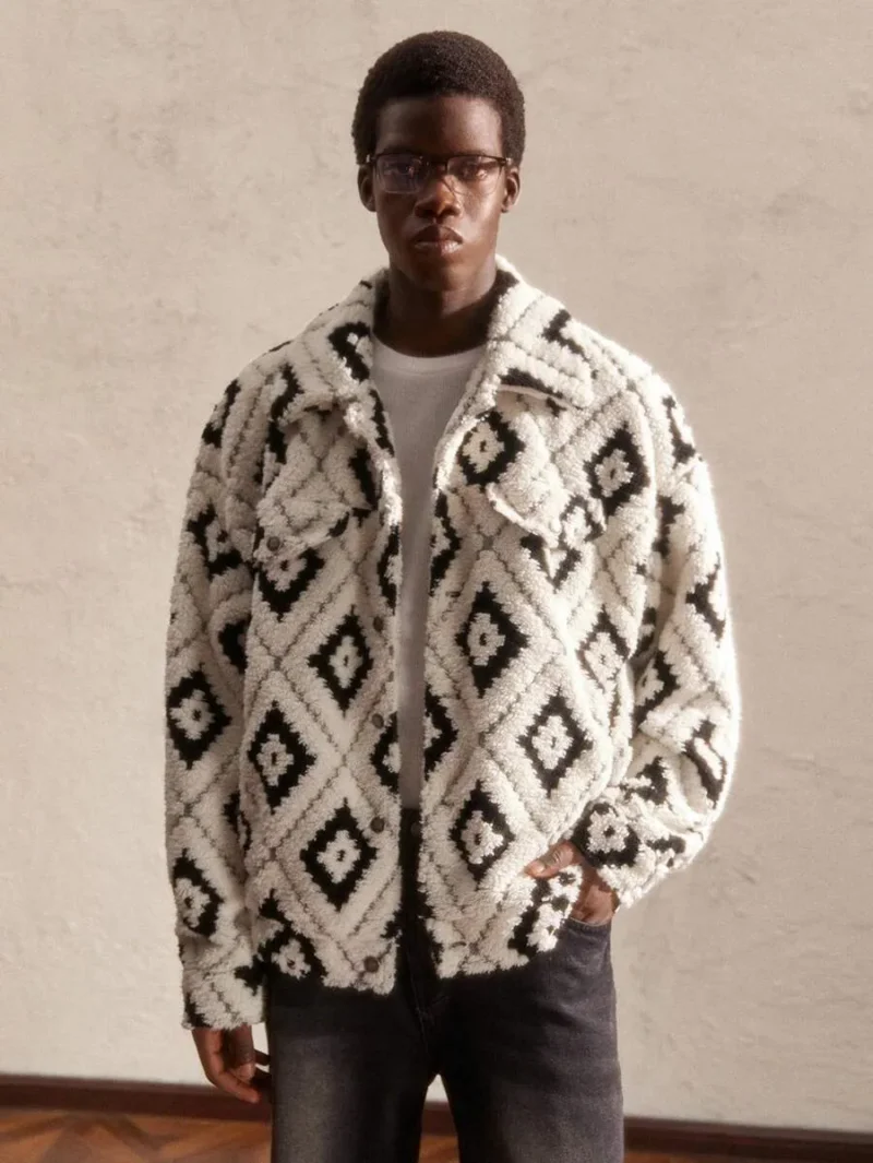 Loose Fit Drop Shoulder Jacket Suitable For Autumn