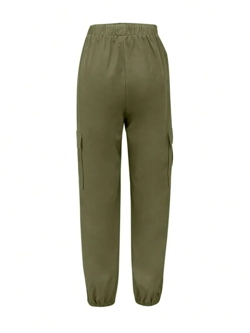 Khaki Cargo Pants With Multiple Pockets