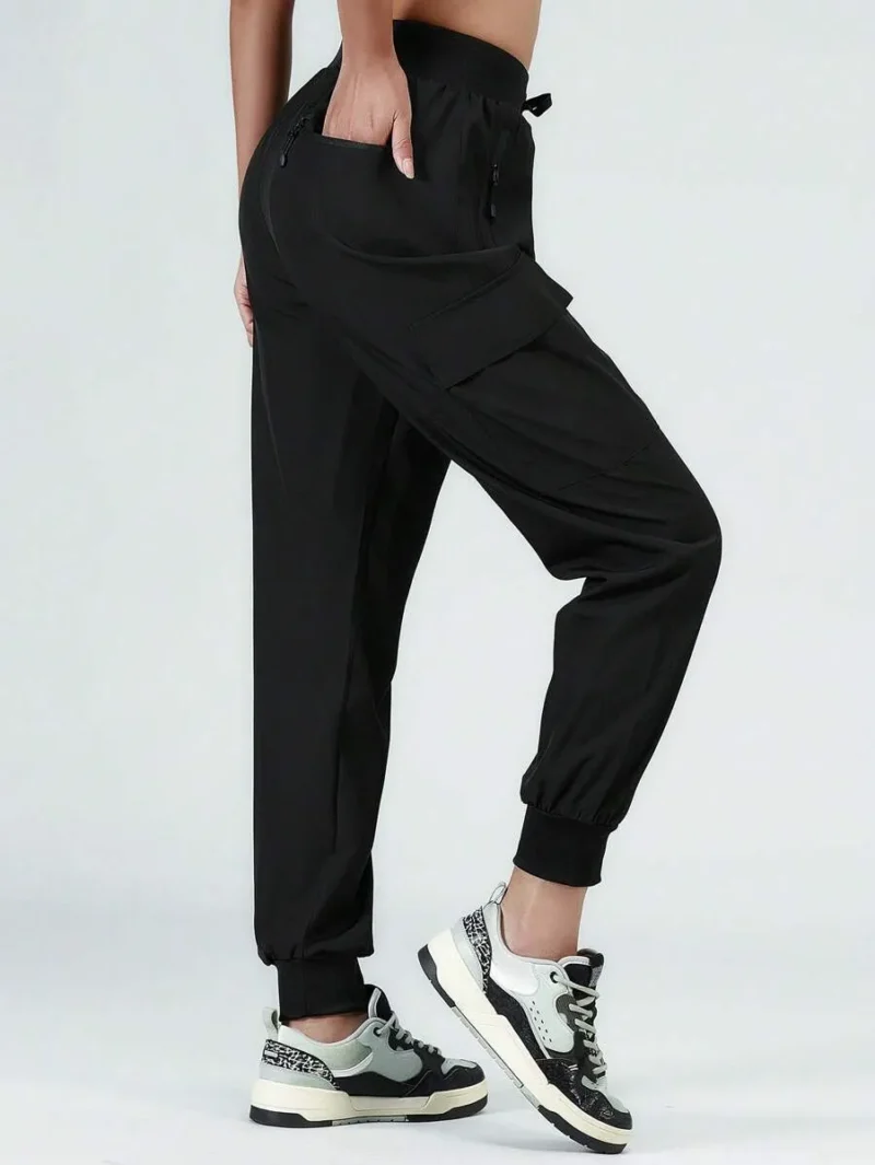 Quick Dry Running Pants With Zipper Pockets