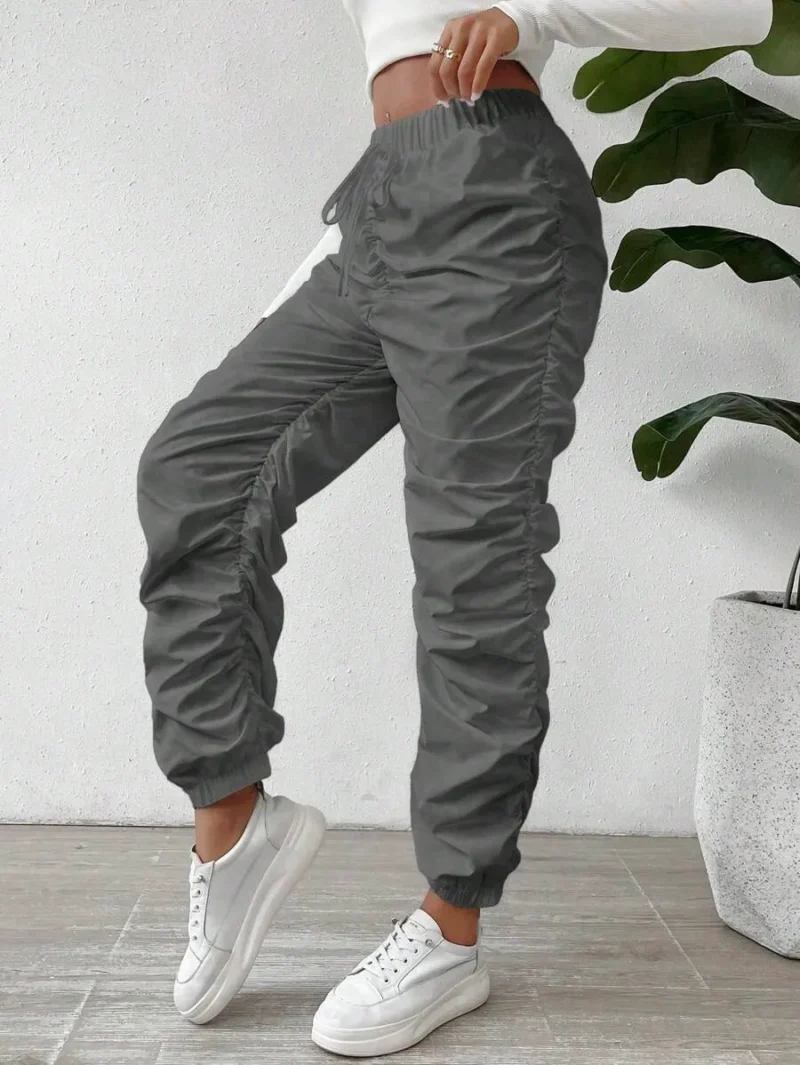 Tie Knot Detailing Pleated Pants