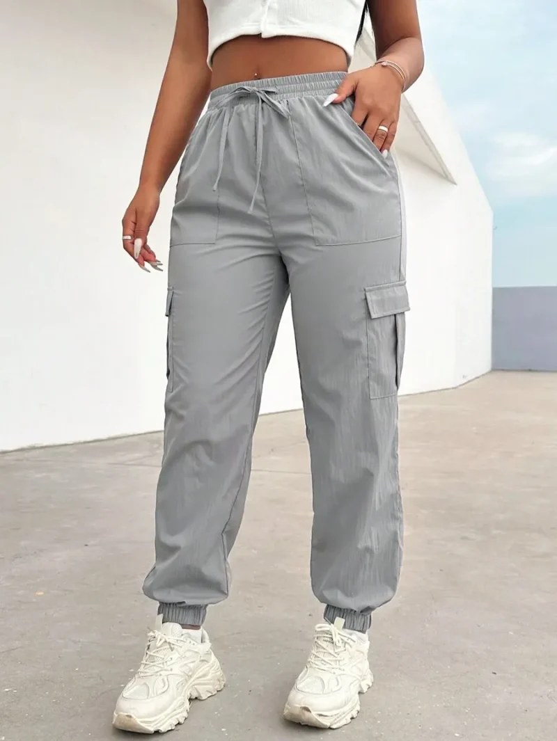 Tie Waist Cargo Pants
