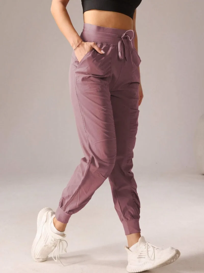 Women's Sporty Pleated Solid Color Casual Sweatpants
