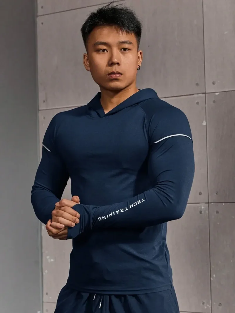 Corelite Boyfriend Style Mens Sports Tight Fitting Hoodie