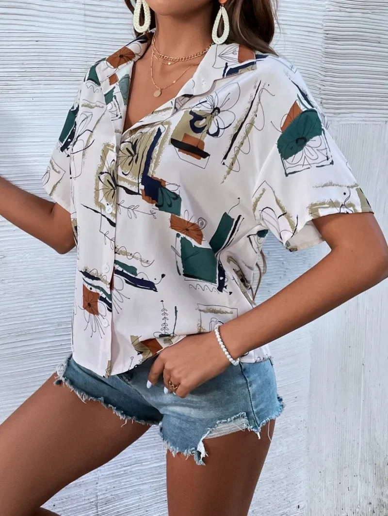 Floral Print Drop Shoulder Shirt