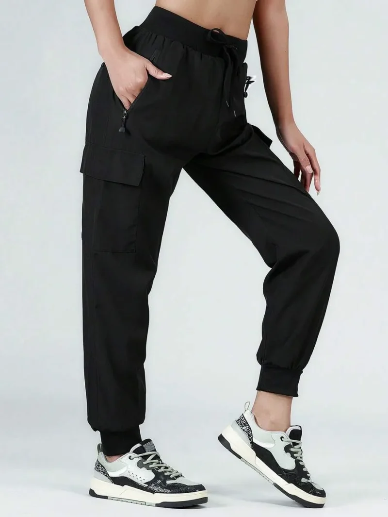 Quick Dry Running Pants With Zipper Pockets