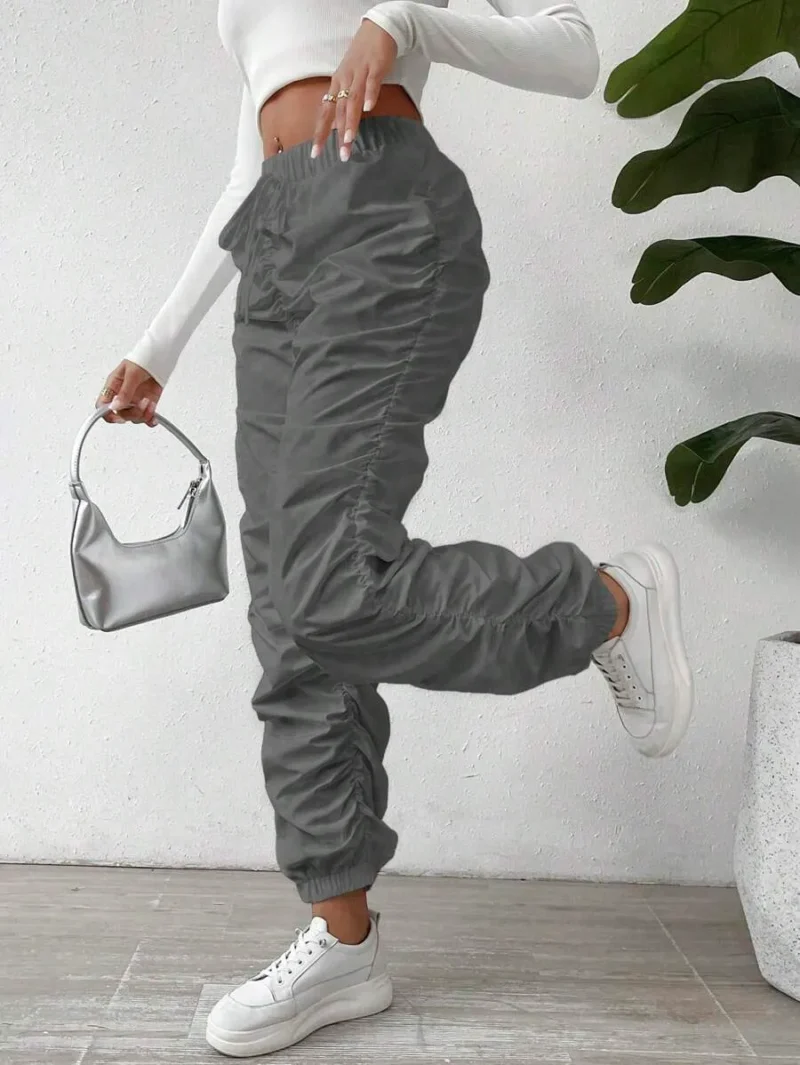 Tie Knot Detailing Pleated Pants