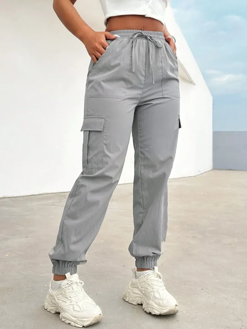 Tie Waist Cargo Pants