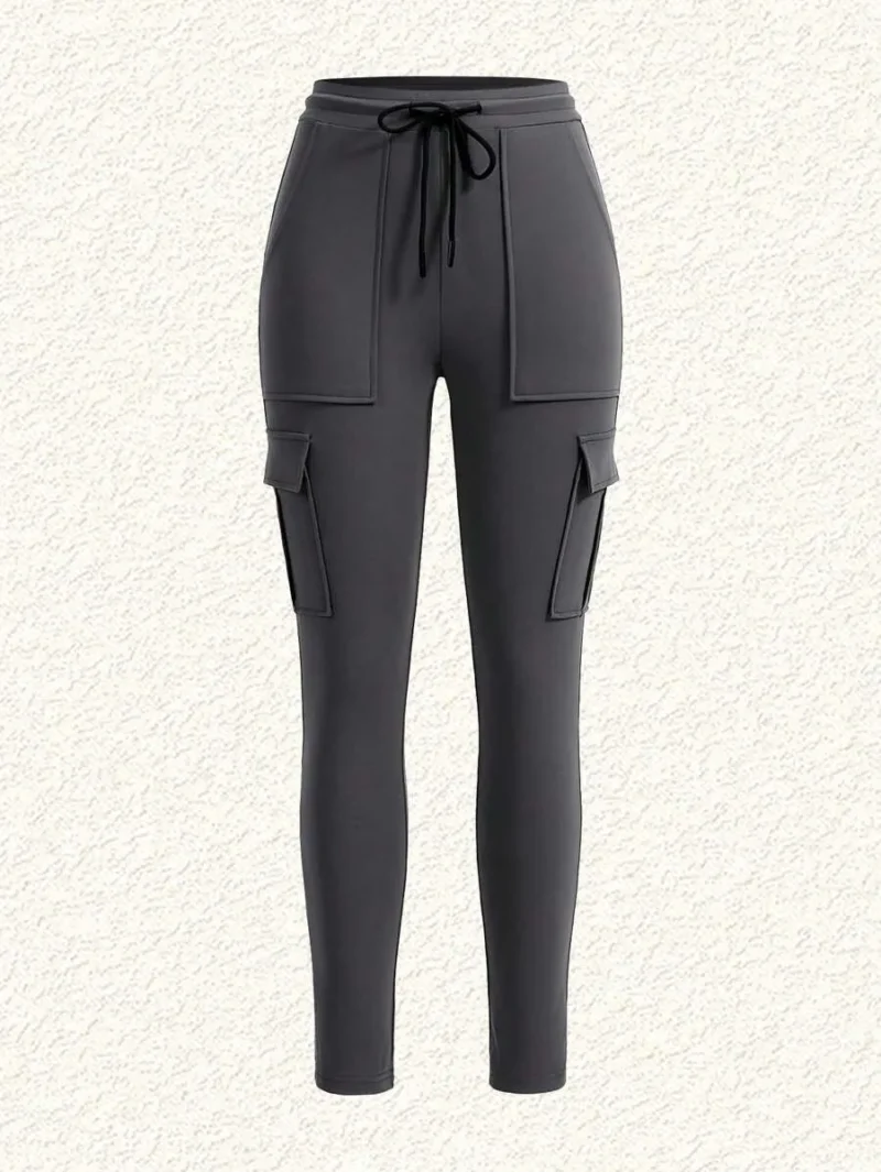 Yoga Sweatpants With Pockets Stretch Tapered Jogging Pants