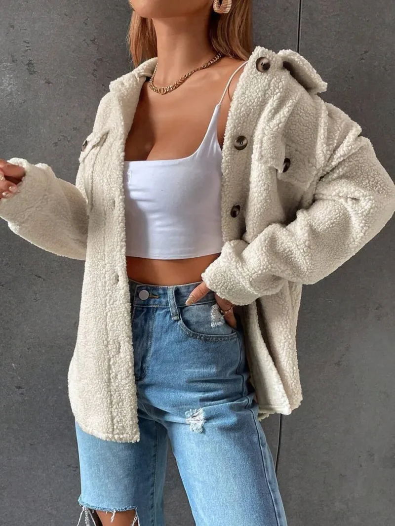 Regular Fit Casual Jacket With Pocket Decoration