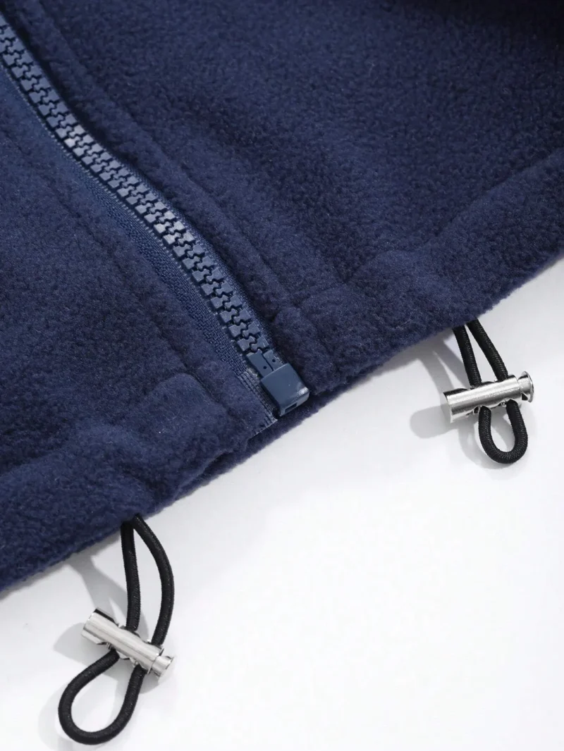 Solid Color Stand Collar Waist Cinched Faux Shearling Thicken Jacket
