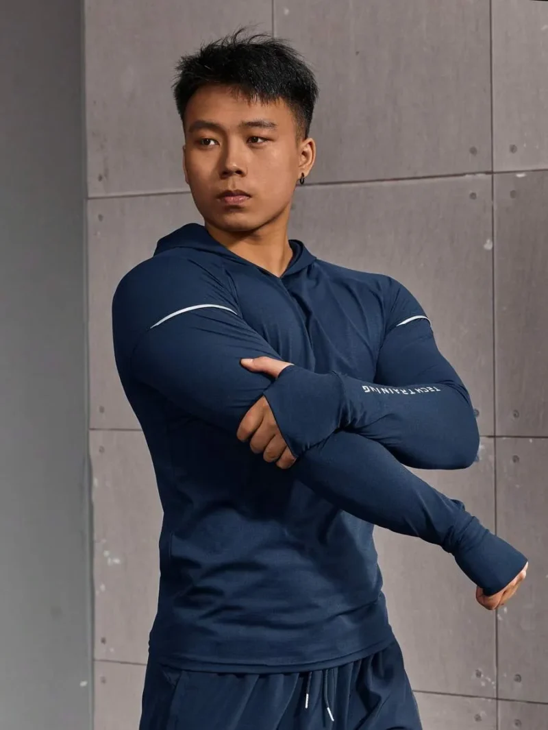 Corelite Boyfriend Style Mens Sports Tight Fitting Hoodie